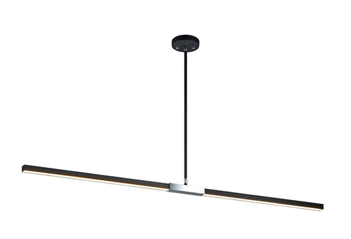 Lineare 49" 2-Light LED Linear Pendant in Matte Black / Chrome