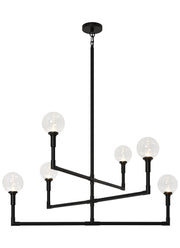 Candlestix 6-Light Chandelier in Black