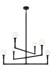 Candlestix 6-Light Chandelier in Black