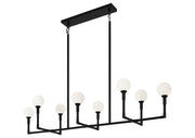 Candlestix 8-Light Linear Chandelier in Black