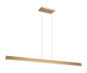 Isosceles 45" Linear Pendant in Aged Gold Brass