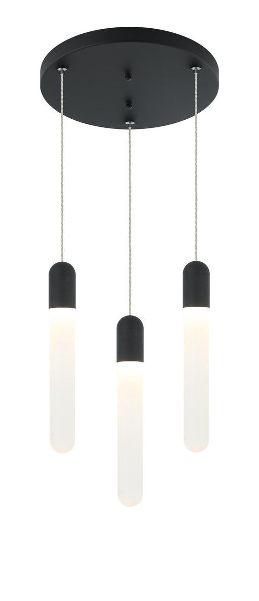 Aydin 3-Light Pendant in Matte Black