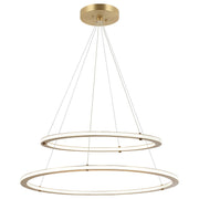 Victoria 32" 2-Light LED Chandelier in Brushed Gold