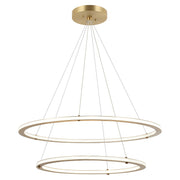 Victoria 32" 2-Light LED Chandelier in Brushed Gold