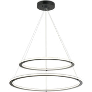 Victoria 32" 2-Light LED Chandelier in Black