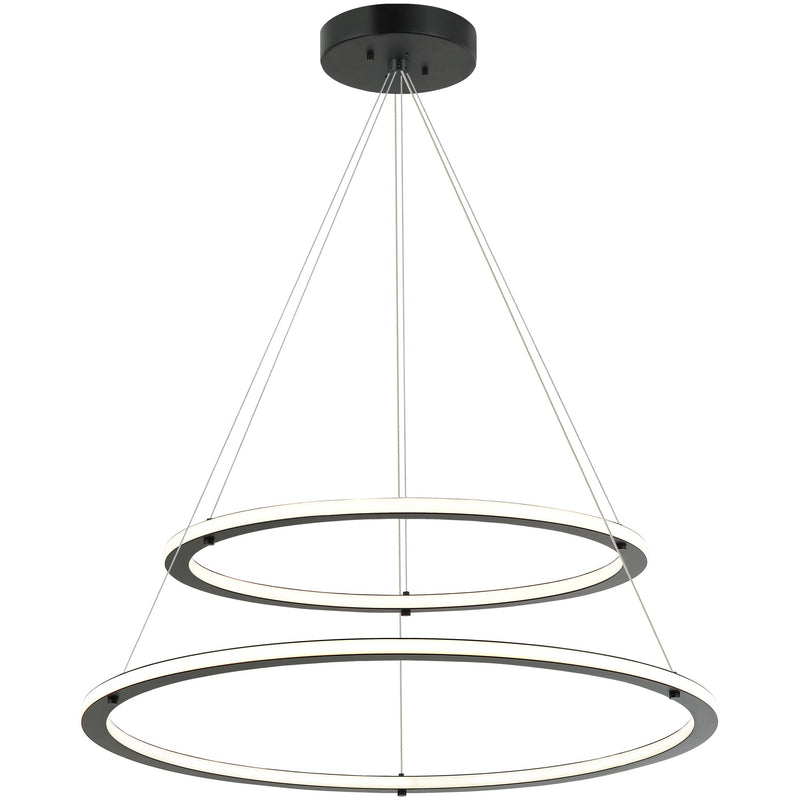 Victoria 32" 2-Light LED Chandelier in Black
