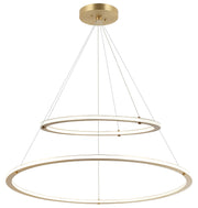 Victoria 40" 2-Light 80-Watt LED Chandelier in Brushed Gold