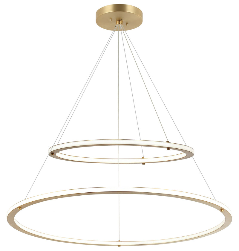 Victoria 40" 2-Light 80-Watt LED Chandelier in Brushed Gold
