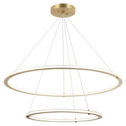 Victoria 40" 2-Light 80-Watt LED Chandelier in Brushed Gold