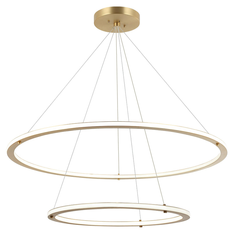 Victoria 40" 2-Light 80-Watt LED Chandelier in Brushed Gold