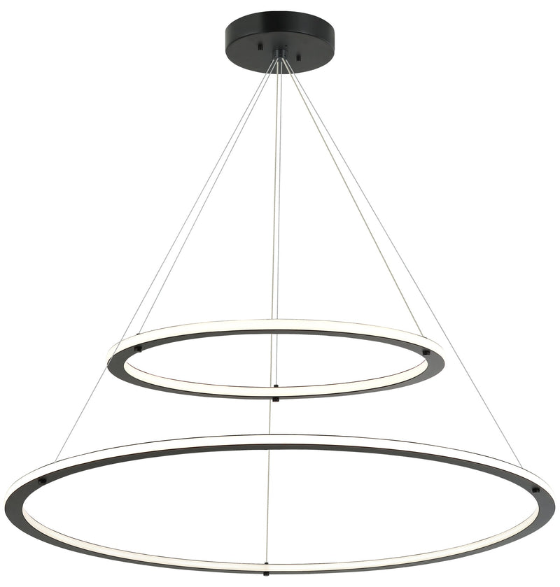 Victoria 40" 2-Light 80-Watt LED Chandelier in Black