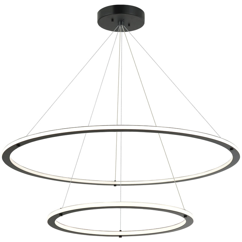 Victoria 40" 2-Light 80-Watt LED Chandelier in Black