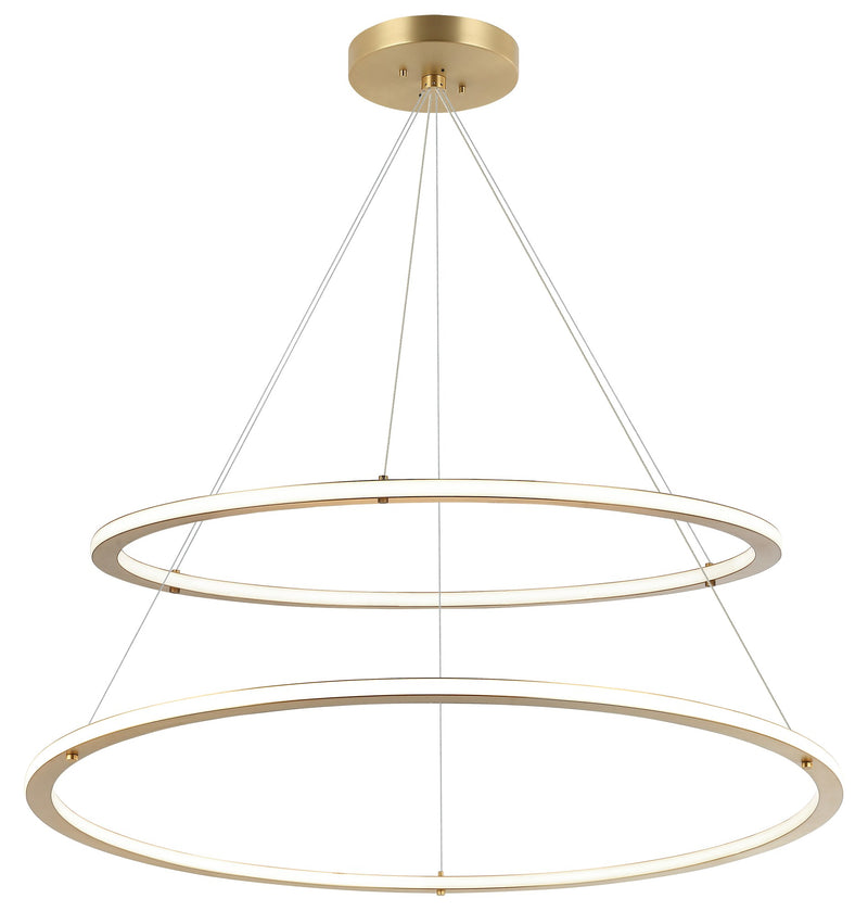 Victoria 40" 2-Light 90-Watt LED Chandelier in Brushed Gold