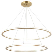 Victoria 40" 2-Light 90-Watt LED Chandelier in Brushed Gold