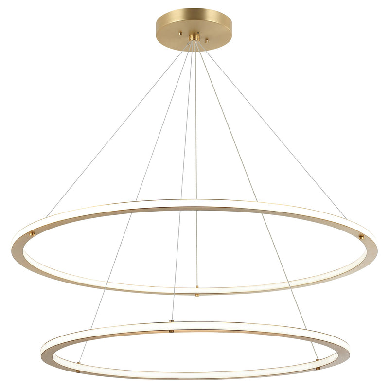 Victoria 40" 2-Light 90-Watt LED Chandelier in Brushed Gold