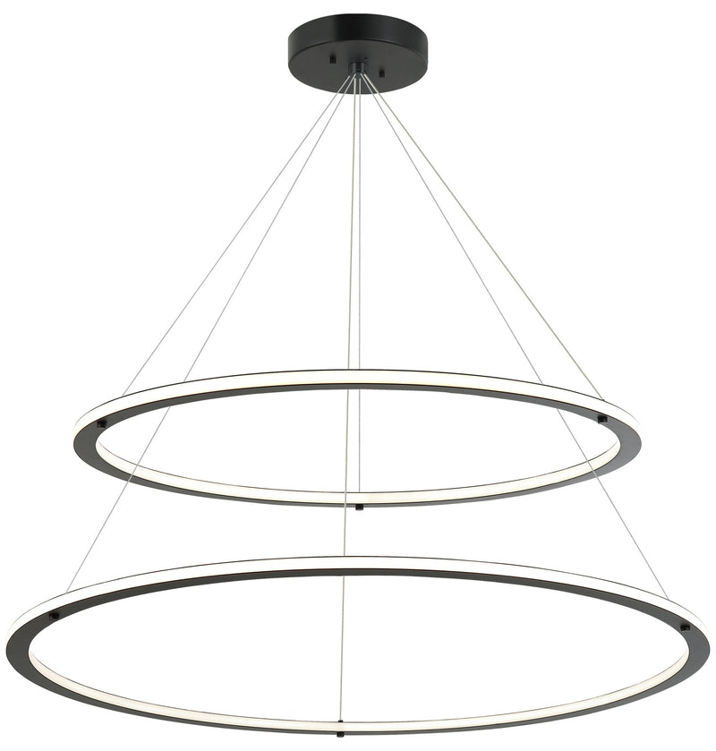 Victoria 40" 2-Light 90-Watt LED Chandelier in Black