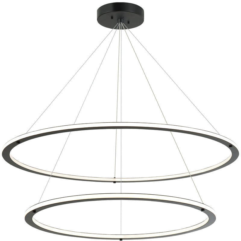 Victoria 40" 2-Light 90-Watt LED Chandelier in Black