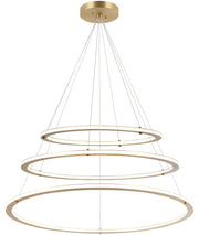 Victoria 40" 3-Light LED Chandelier in Brushed Gold