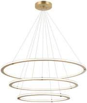 Victoria 40" 3-Light LED Chandelier in Brushed Gold