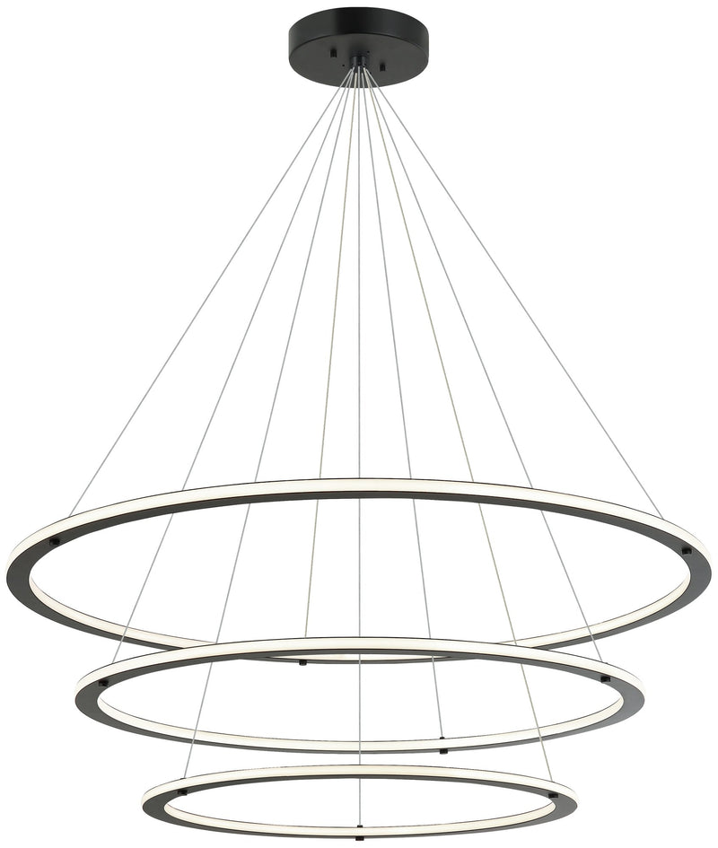 Victoria 40" 3-Light LED Chandelier in Black