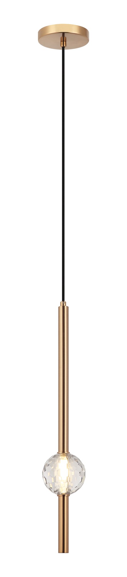 Windchimer Mini Pendant in Aged Gold Brass