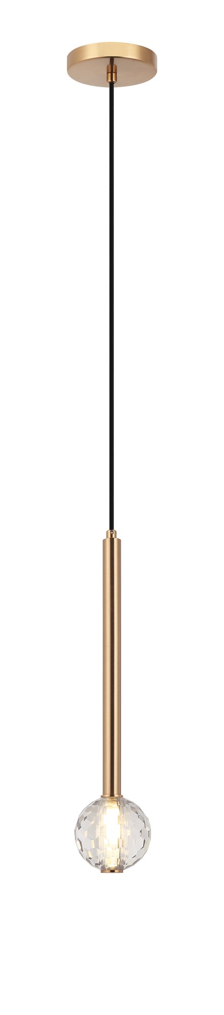 Windchimer Mini Pendant in Aged Gold Brass