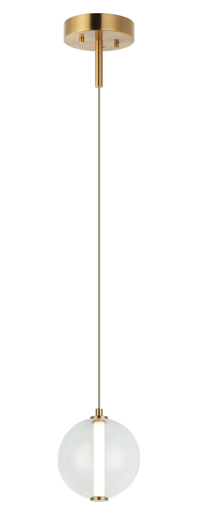 Belange 6" Mini Pendant in Aged Gold Brass