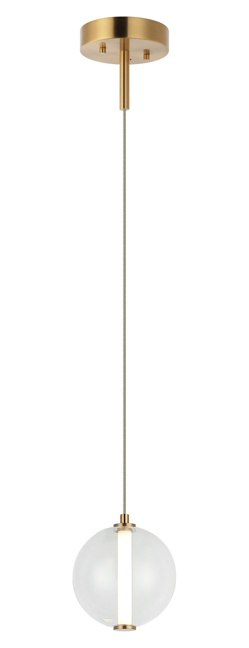 Belange 6" Mini Pendant in Aged Gold Brass