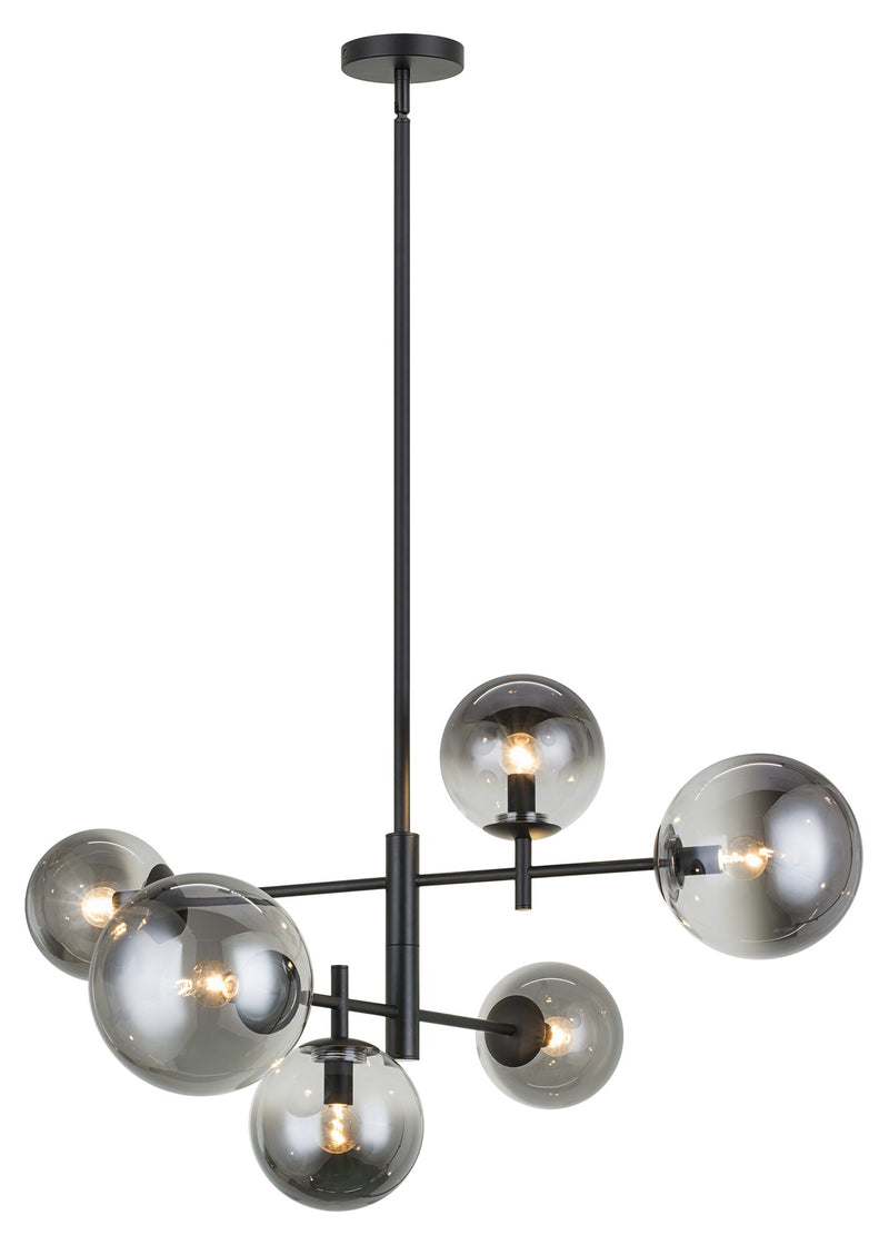 Averley 6-Light Chandelier in Black