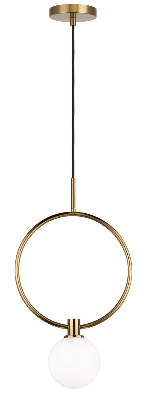 Averley 5.5" Pendant in Aged Gold Brass