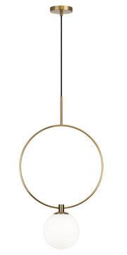 Averley 8" Pendant in Aged Gold Brass