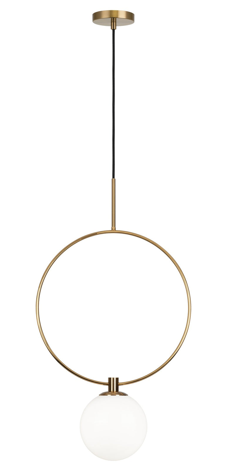 Averley 8" Pendant in Aged Gold Brass