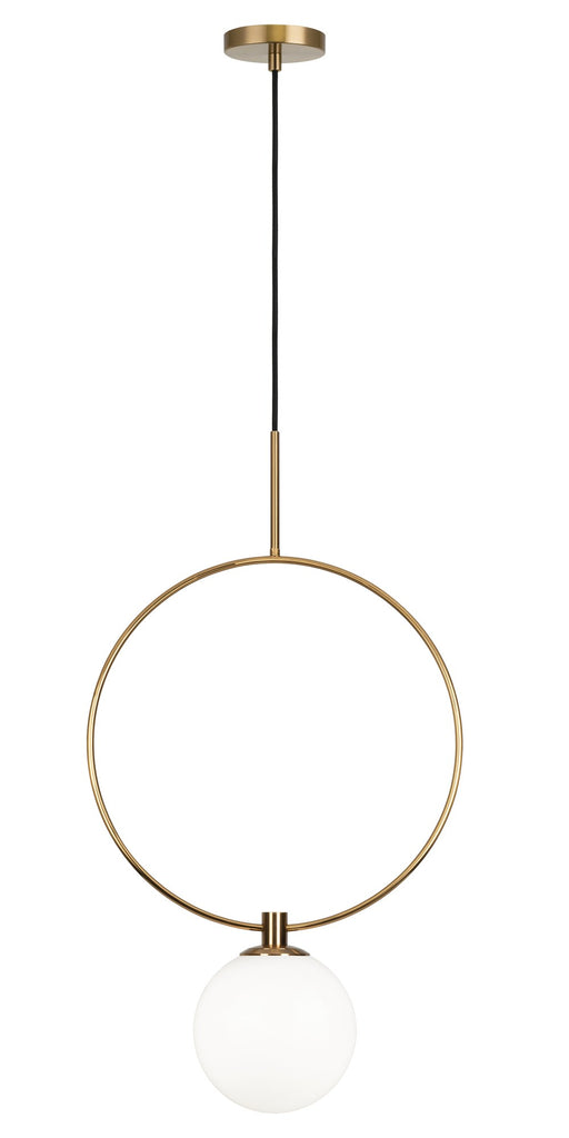 Averley 8" Pendant in Aged Gold Brass
