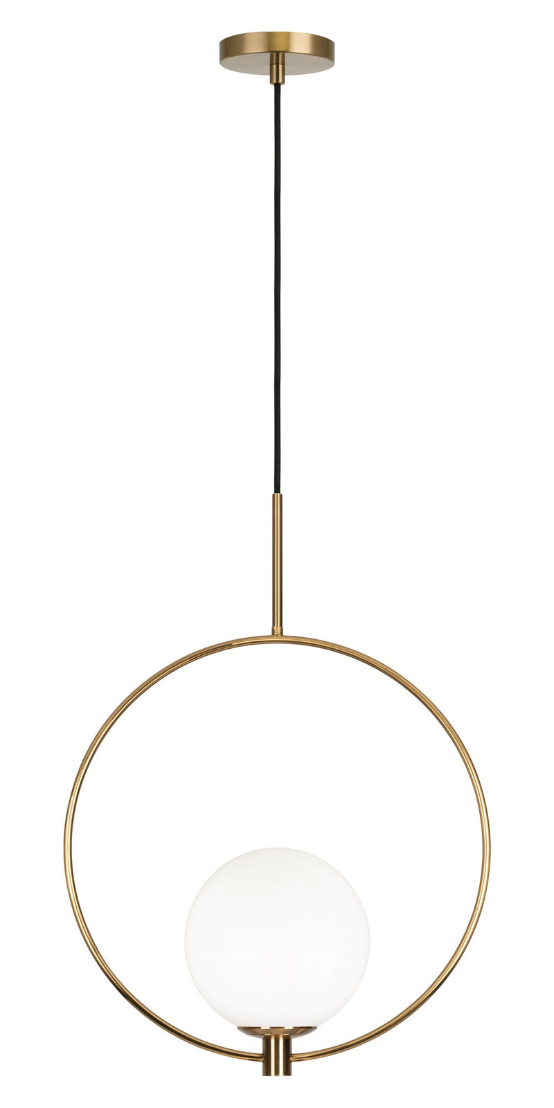 Averley 8" Pendant in Aged Gold Brass