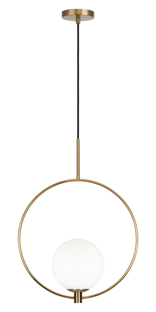 Averley 8" Pendant in Aged Gold Brass
