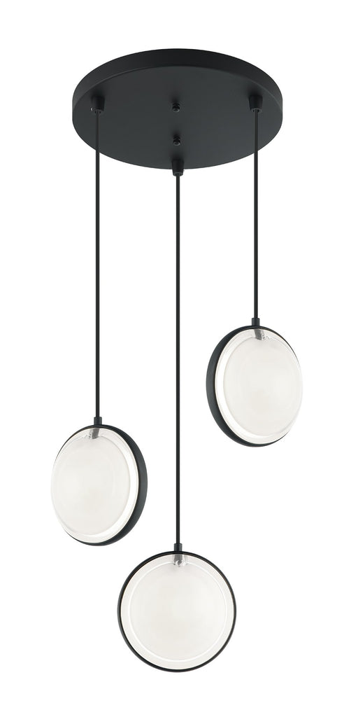 Chatoyant 3-Light Pendant in Matte Black