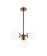 Maru 4-Light Chandelier in Aged Gold Brass