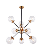 Maru 9-Light Chandelier in Aged Gold Brass