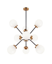 Maru 9-Light Chandelier in Aged Gold Brass