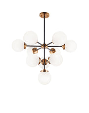 Maru 10-Light Chandelier in Aged Gold Brass
