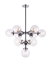 Maru 10-Light Chandelier in Chrome