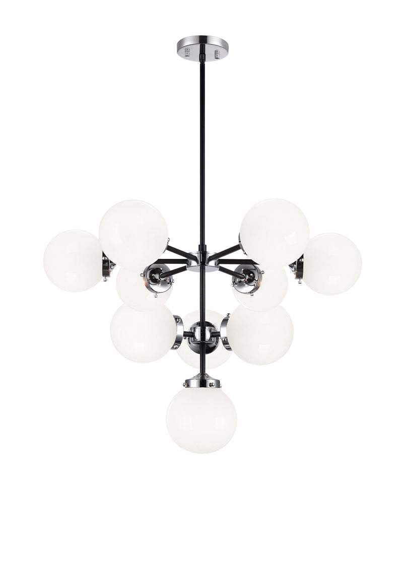 Maru 10-Light Chandelier in Chrome
