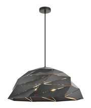 Riku 26" 3-Light Pendant in Dark Grey