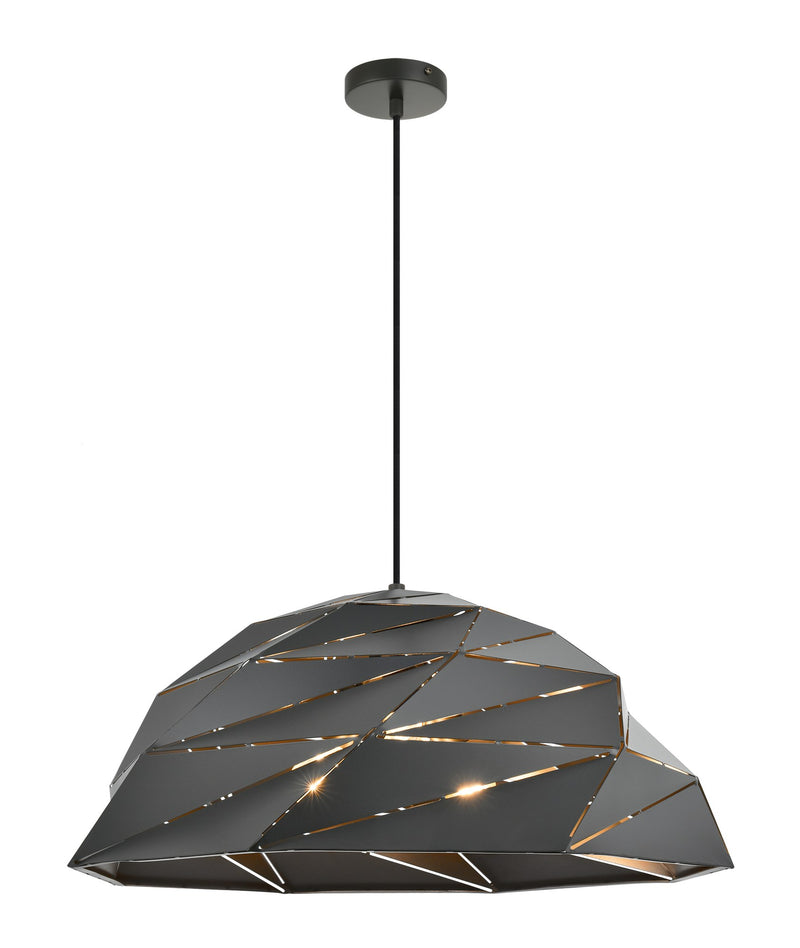 Riku 26" 3-Light Pendant in Dark Grey