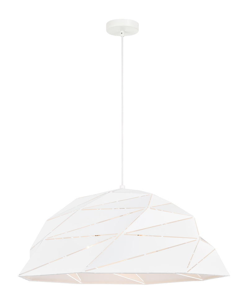 Riku 26" 3-Light Pendant in White