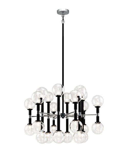 Stellar 24-Light Chandelier in Black