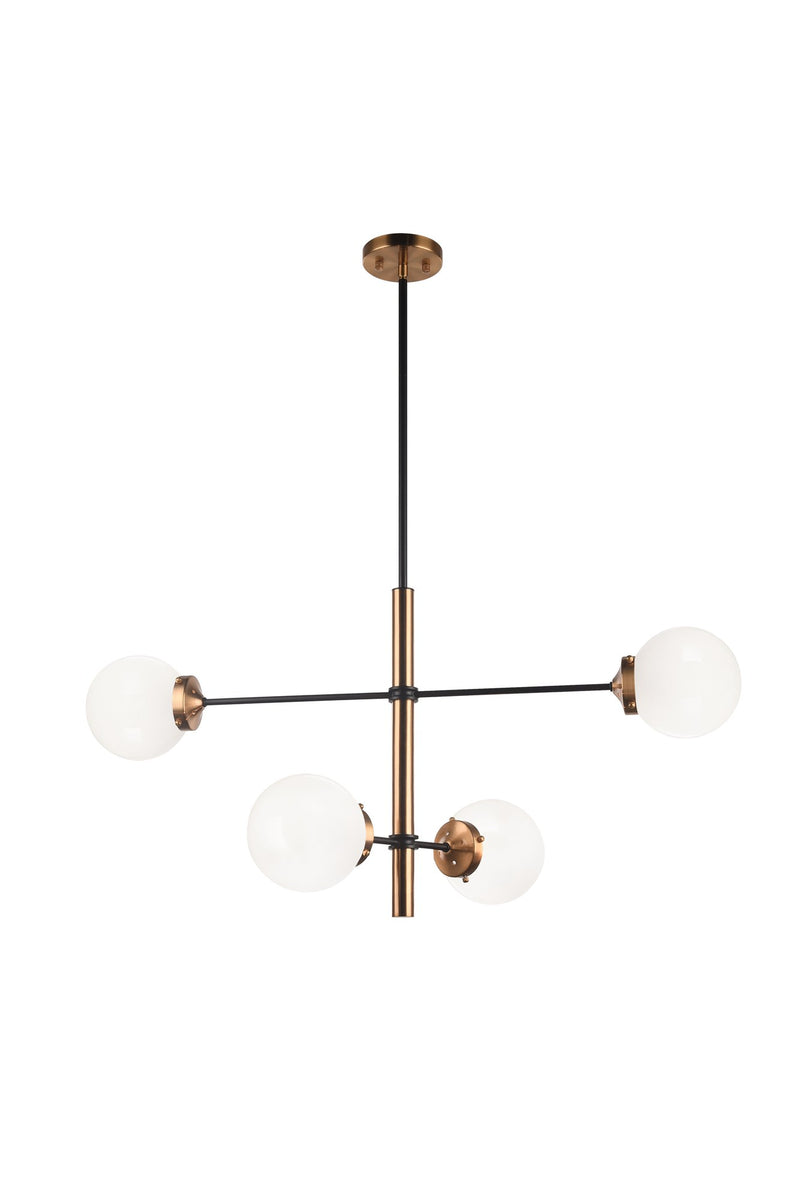 Enchant 4-Light Chandelier in Aged Gold Brass