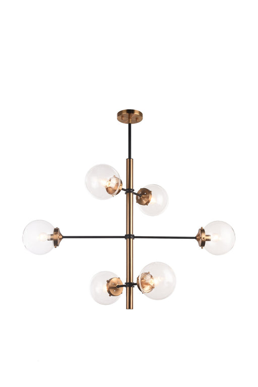 Enchant 6-Light Chandelier in Aged Gold Brass