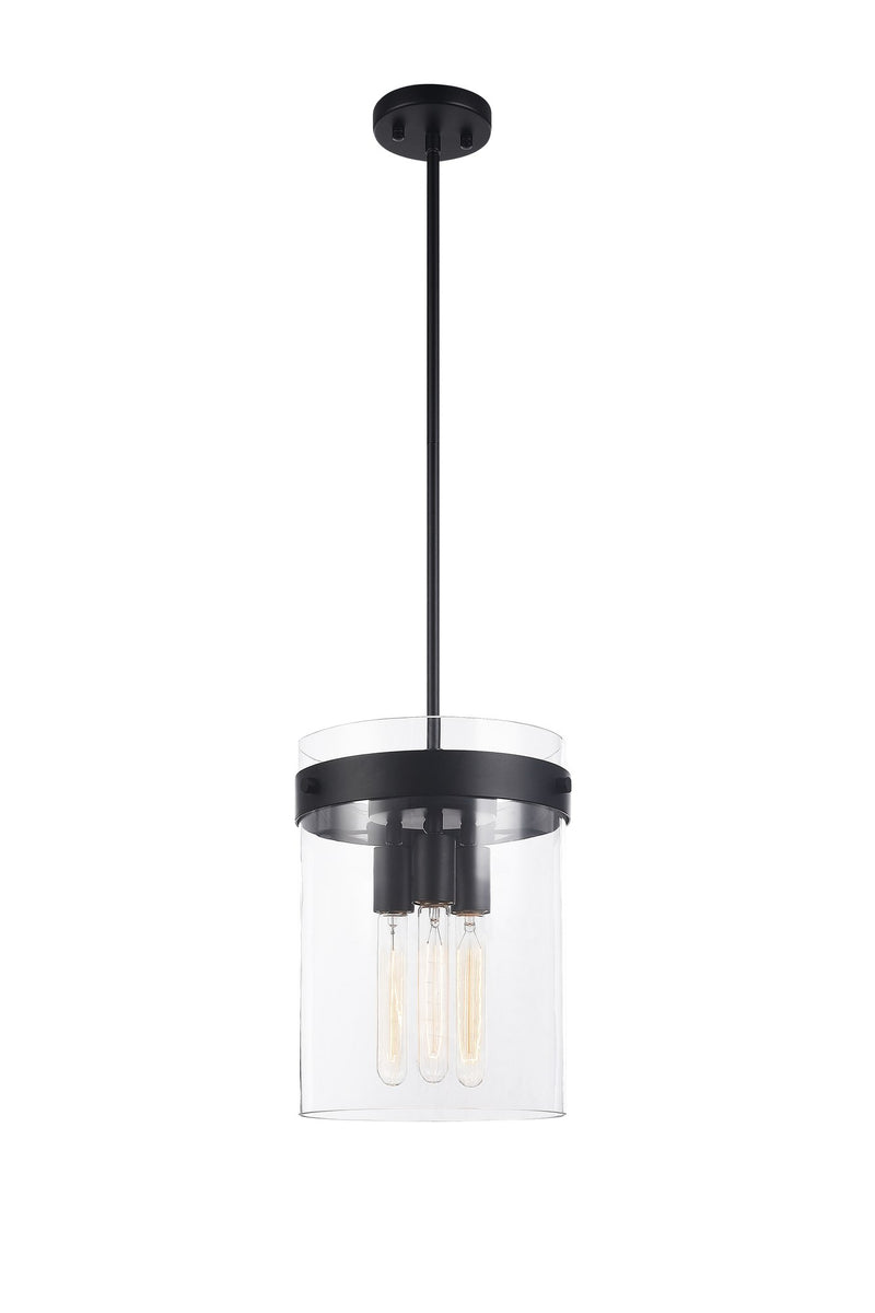 Zale 3-Light Pendant in Black