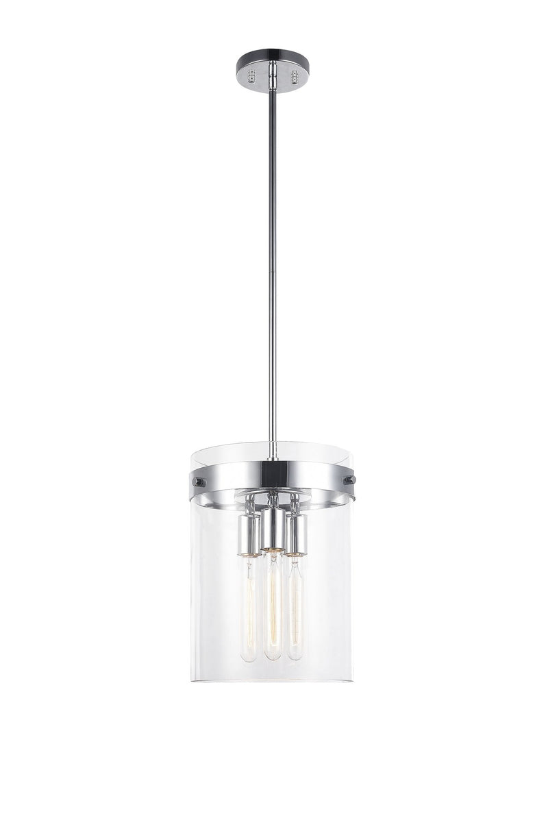 Zale 3-Light Pendant in Chrome